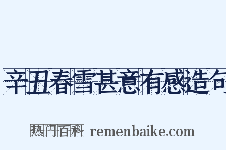 辛丑春雪甚意有感造句是什么意思的图片